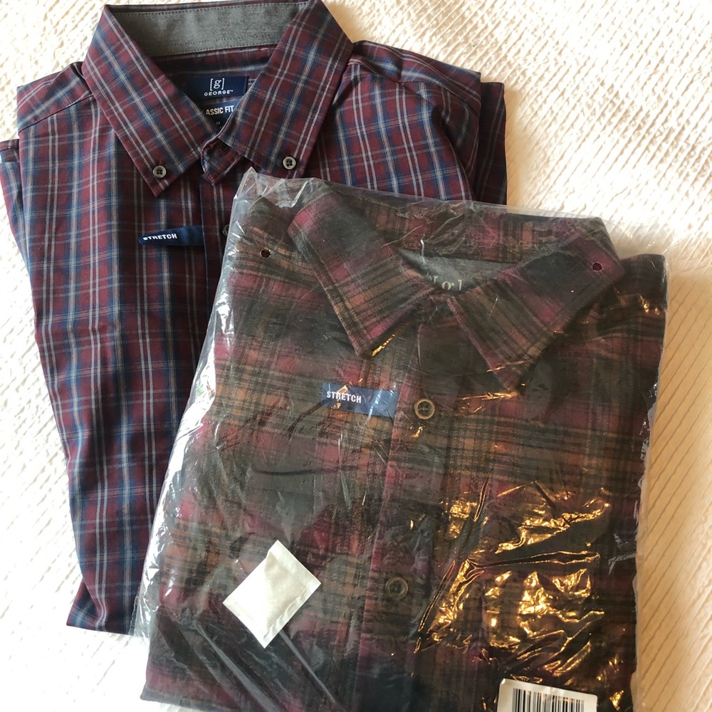 2 Long-sleeve button down Men’s Dress Shirts